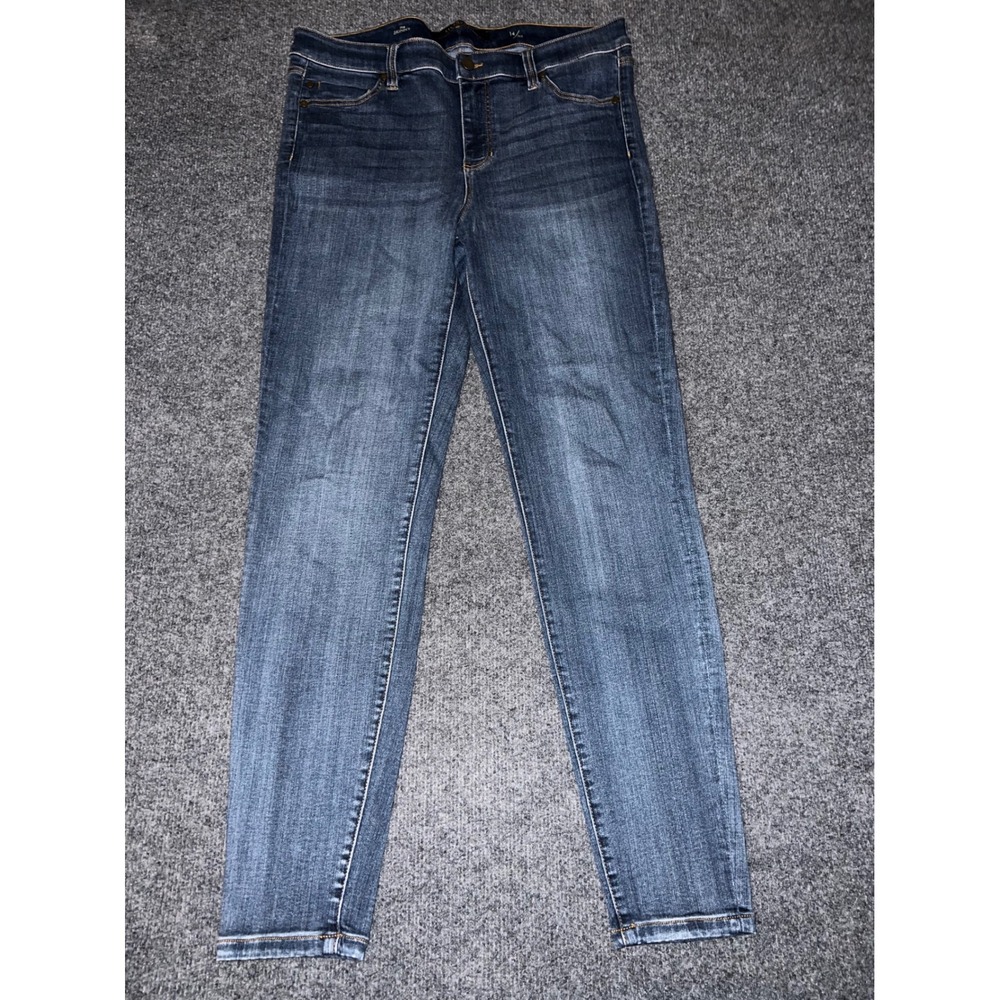 Liverpool Los Angeles The Skinny Dark Wash Blue Denim Jeans Womens Size 14/32